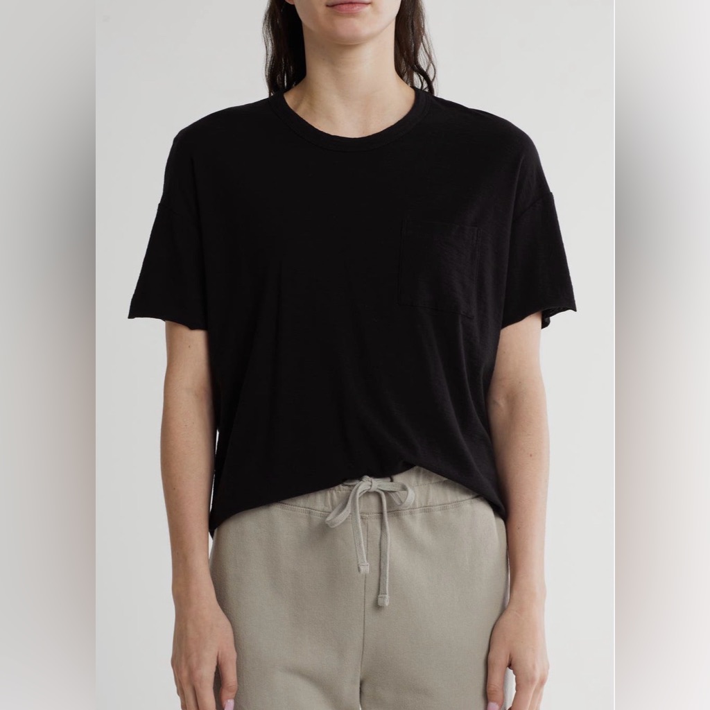 James Perse Black Pocket Tee Shirt Size 1 Small